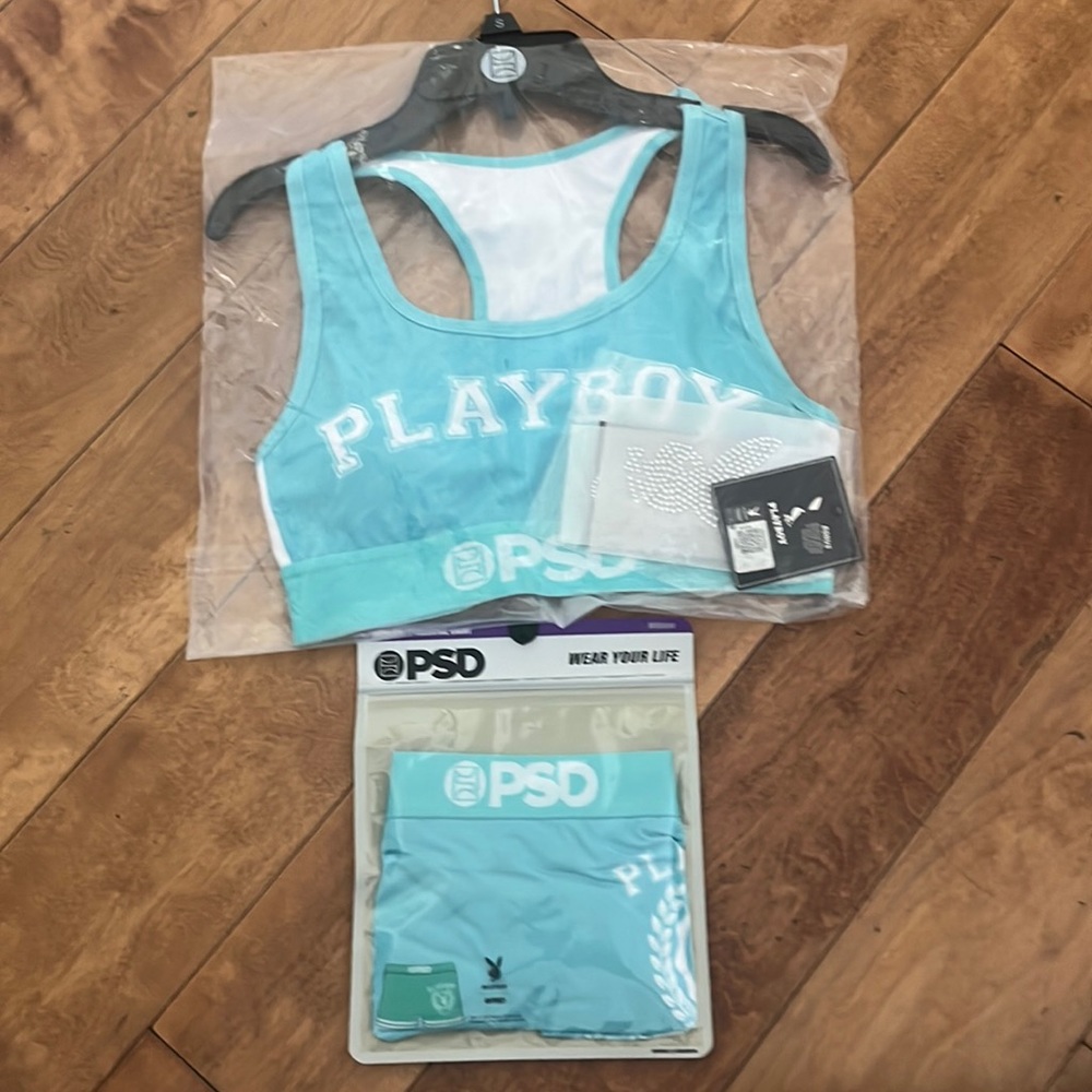 PSD Playboy sports bra and boxer short ser